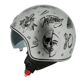Capacete-Astone-Minijet-66-Flash-Tattoo-Silver-1