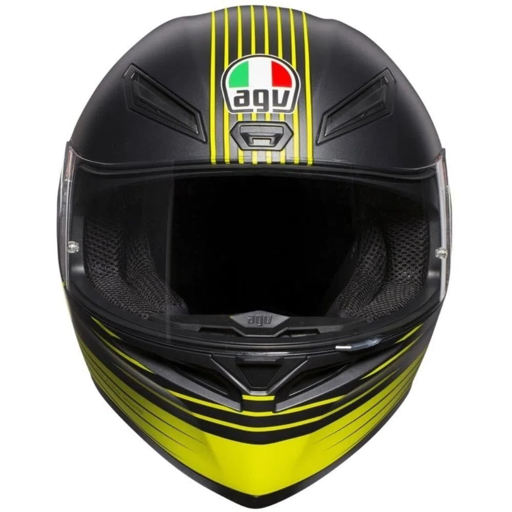 Capacete AGV K1 Edge 46 Black Yellow Fluor - casadocapacete