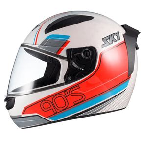 Capacete-Sky-Two-Anos-90-Fosco-Branco-Azul-Vermelho-1