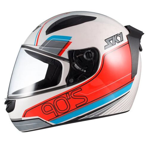 Capacete-Sky-Two-Anos-90-Fosco-Branco-Azul-Vermelho-1 Capacete-Sky-Two-Anos-90-Fosco-Branco-Azul-Vermelho-1
