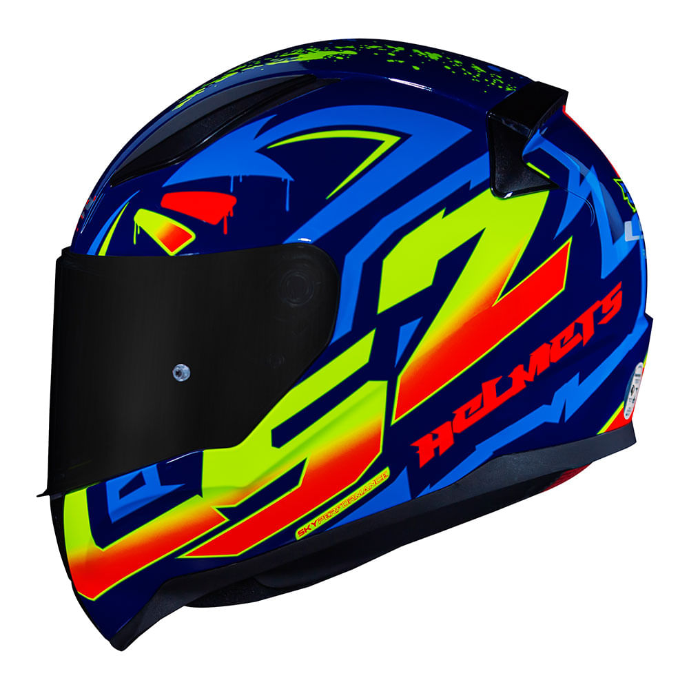 Capacete LS2 FF353 Rapid Tagline Azul - casadocapacete