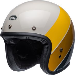 Capacete-bell-custom-500-culture-helmet-riff-gloss-sand-yellow-front-left